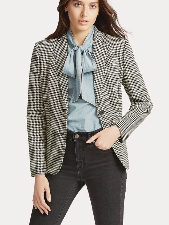 Lauren Ralph Lauren Jackets & Blazers - Lauren Ralph Lauren Black & White Houndstooth vintage y2k wool Blazer